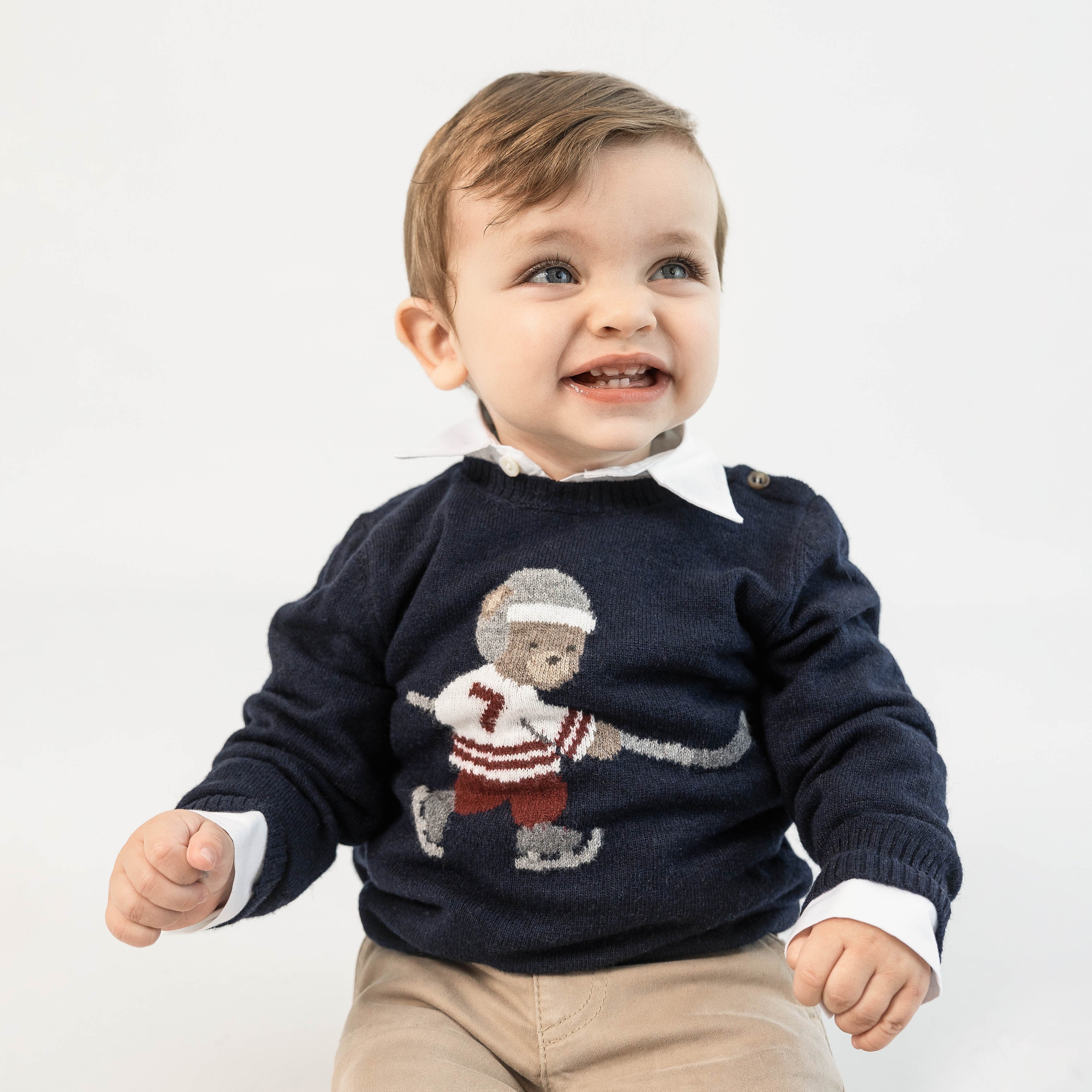 Per té cashmere trui ijshockey