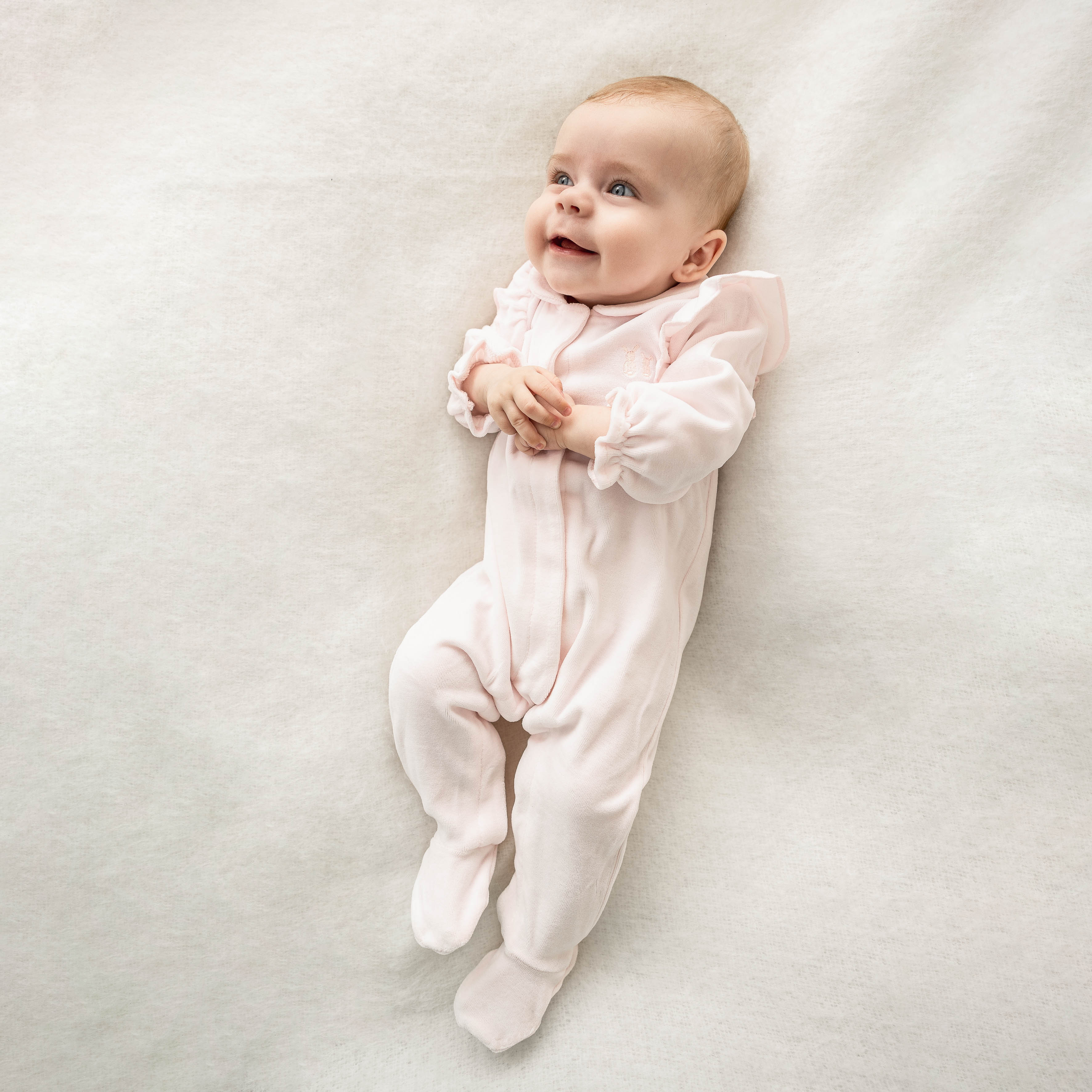 Poetree babypakje velours met ruffles