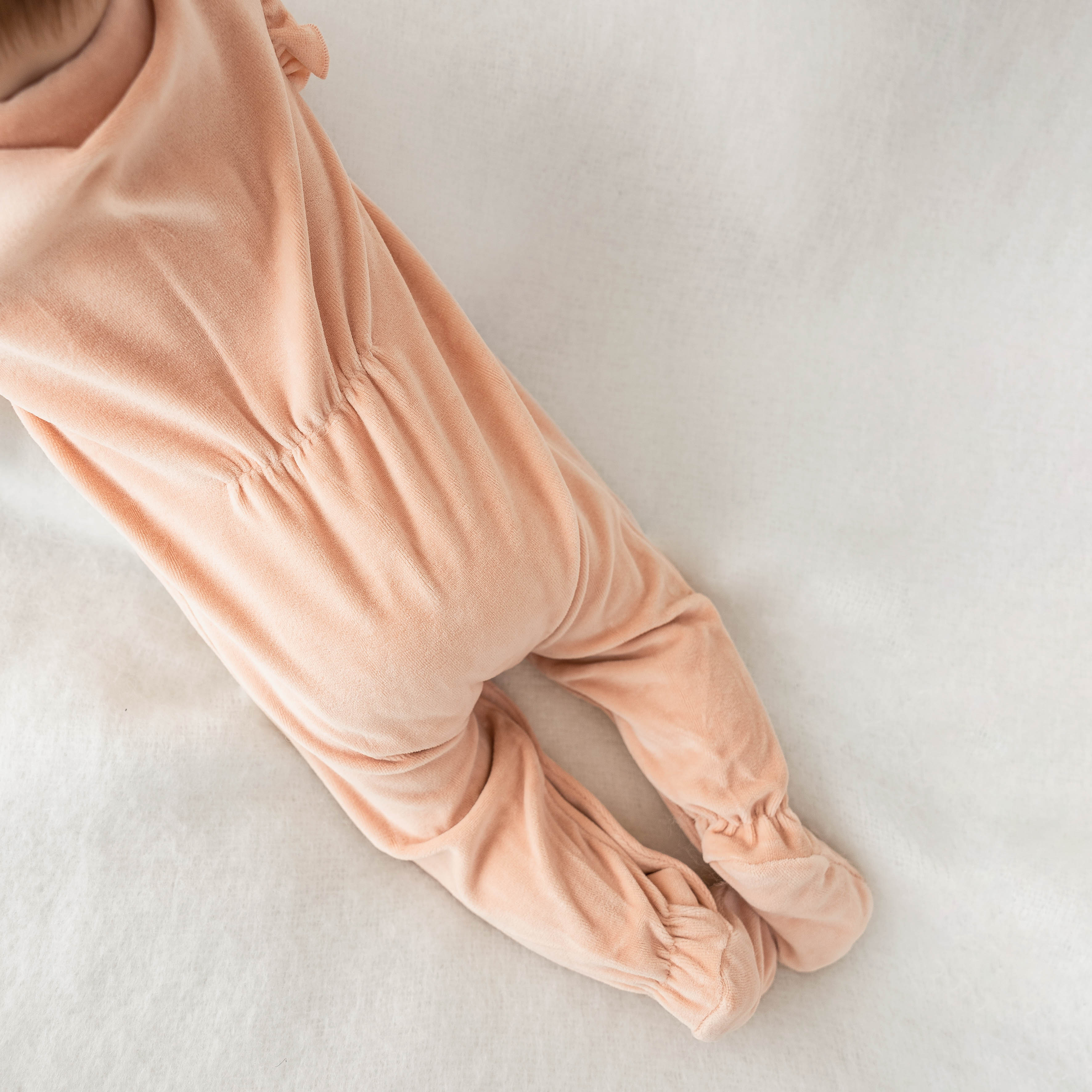 Poetree babypakje velours met ruffles