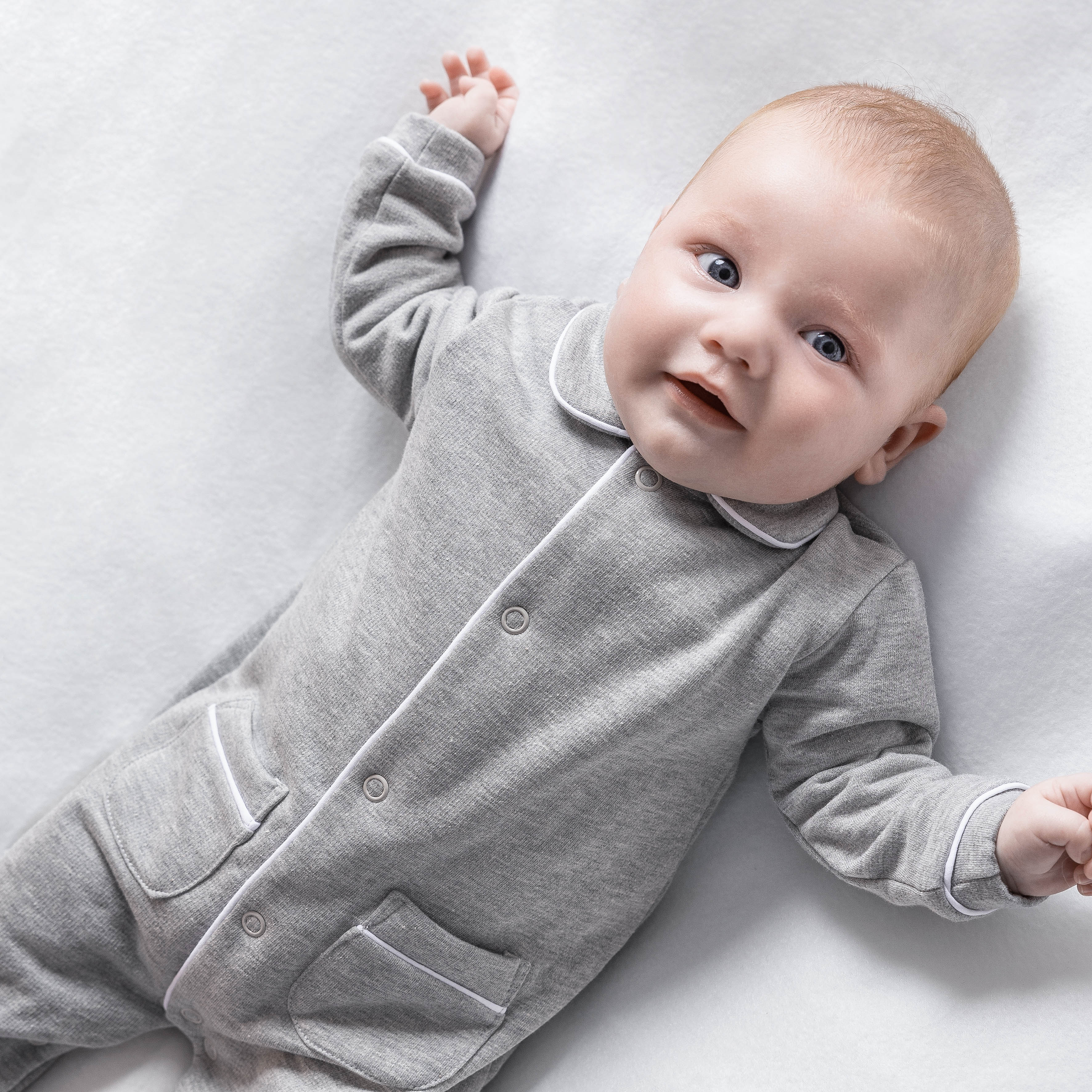 Living Nature pyjama grijze mesh met zakjes