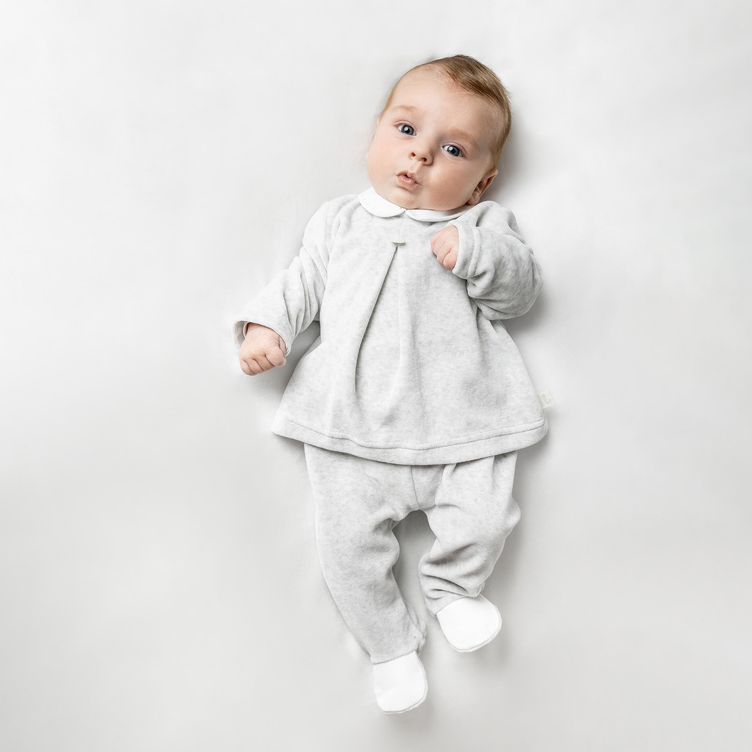 Baby Gi tweedelig grijs babypakje