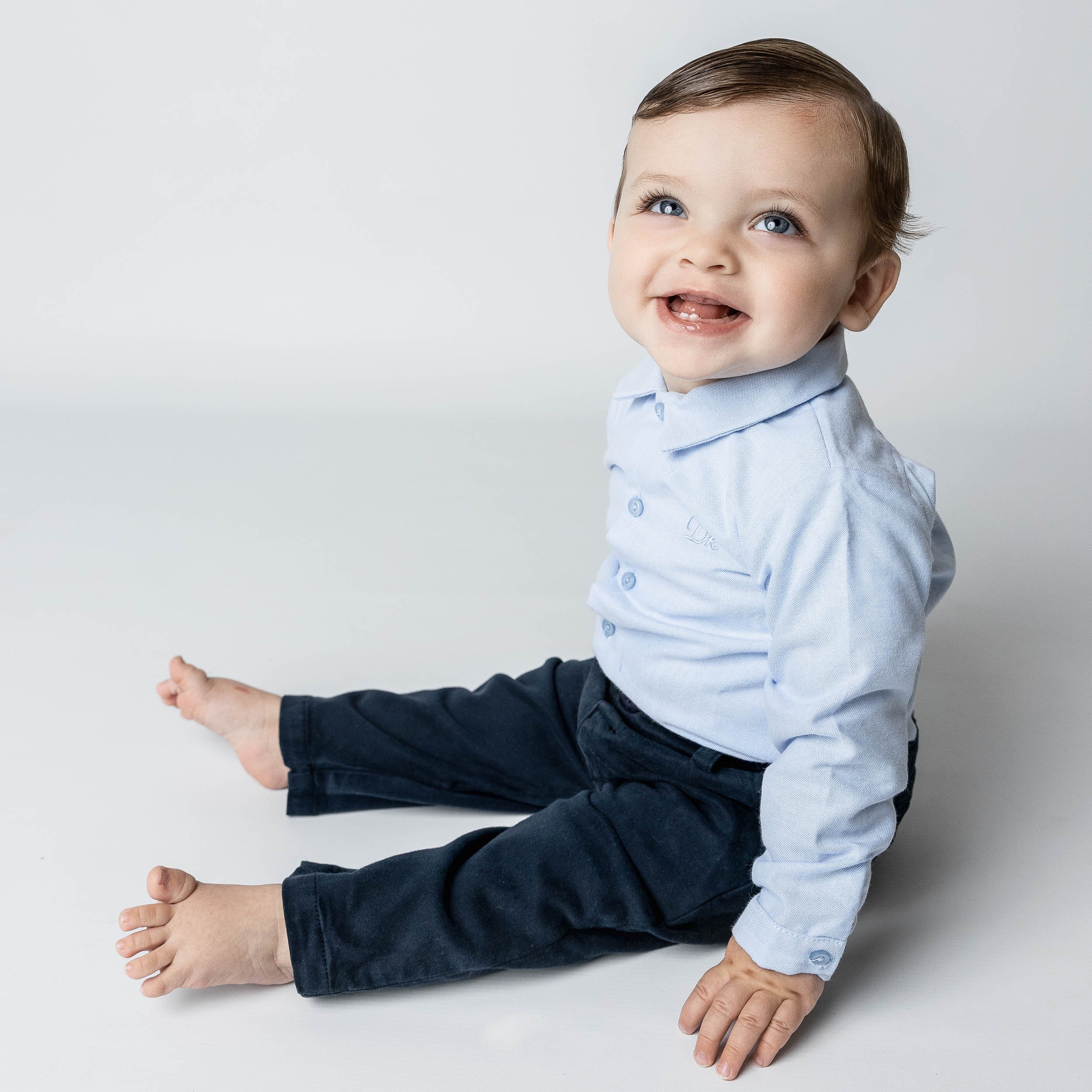 Dr. Kid blauw bodyhemd