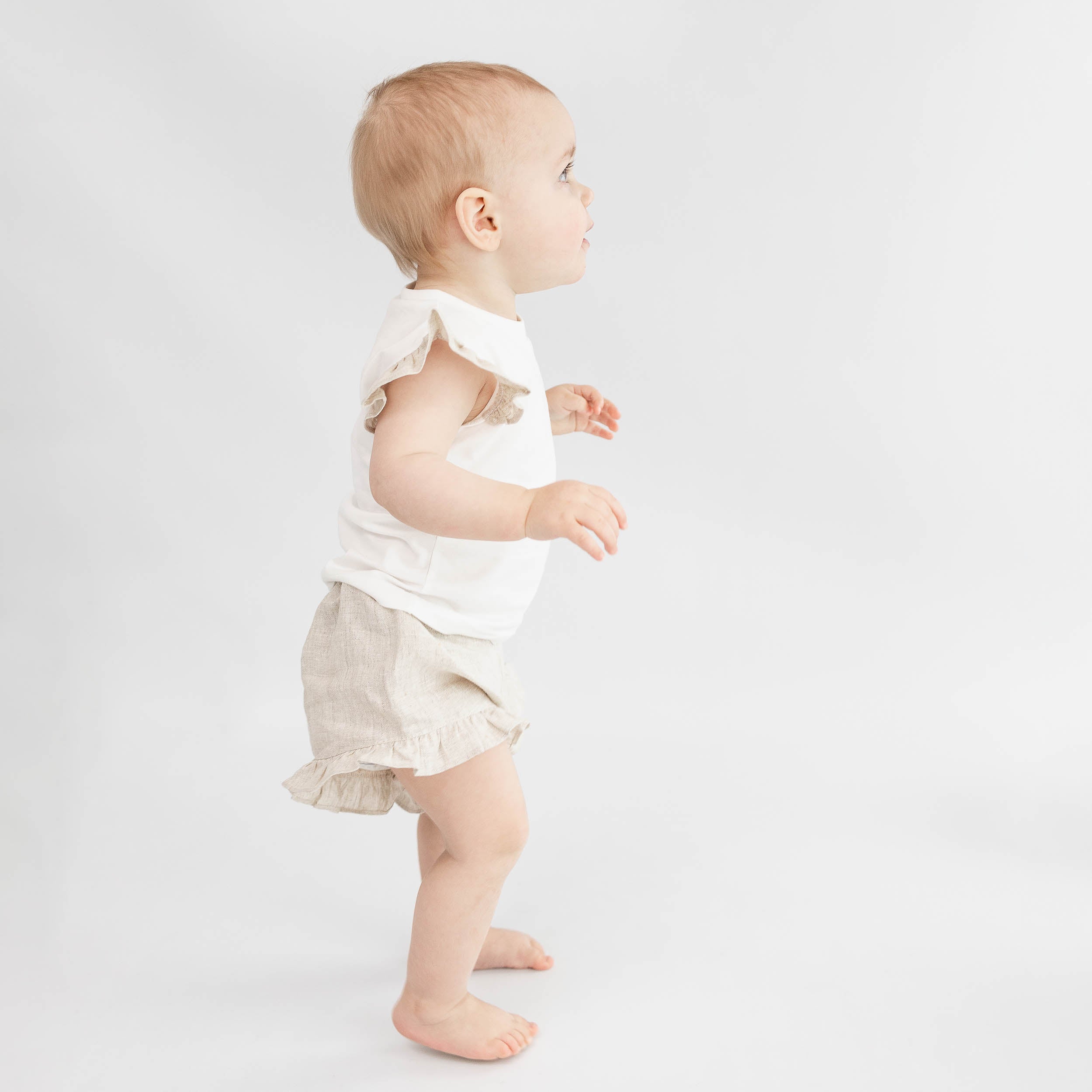 Baby Gi Beige frilly short