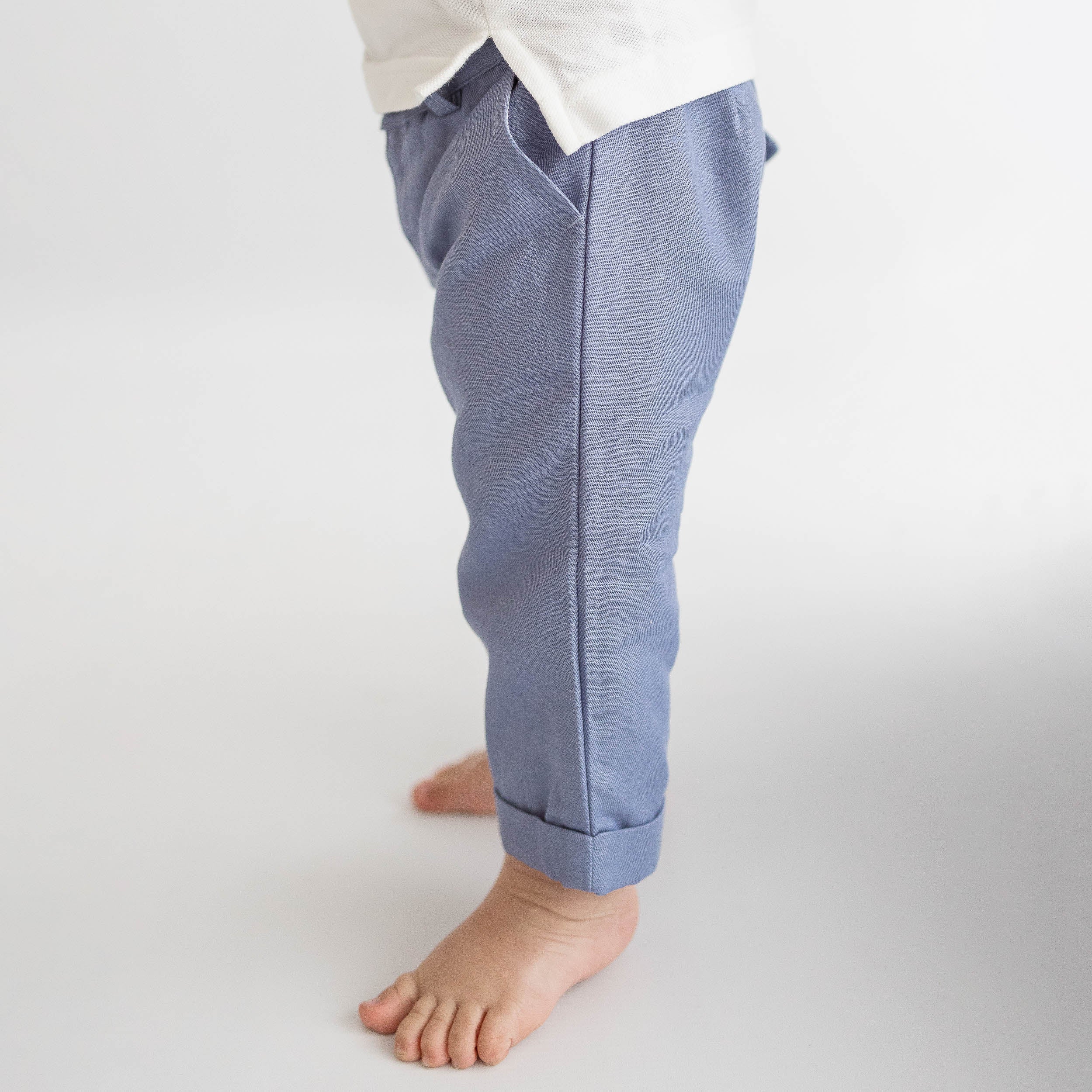 Dr Kid Broek blauw linnen