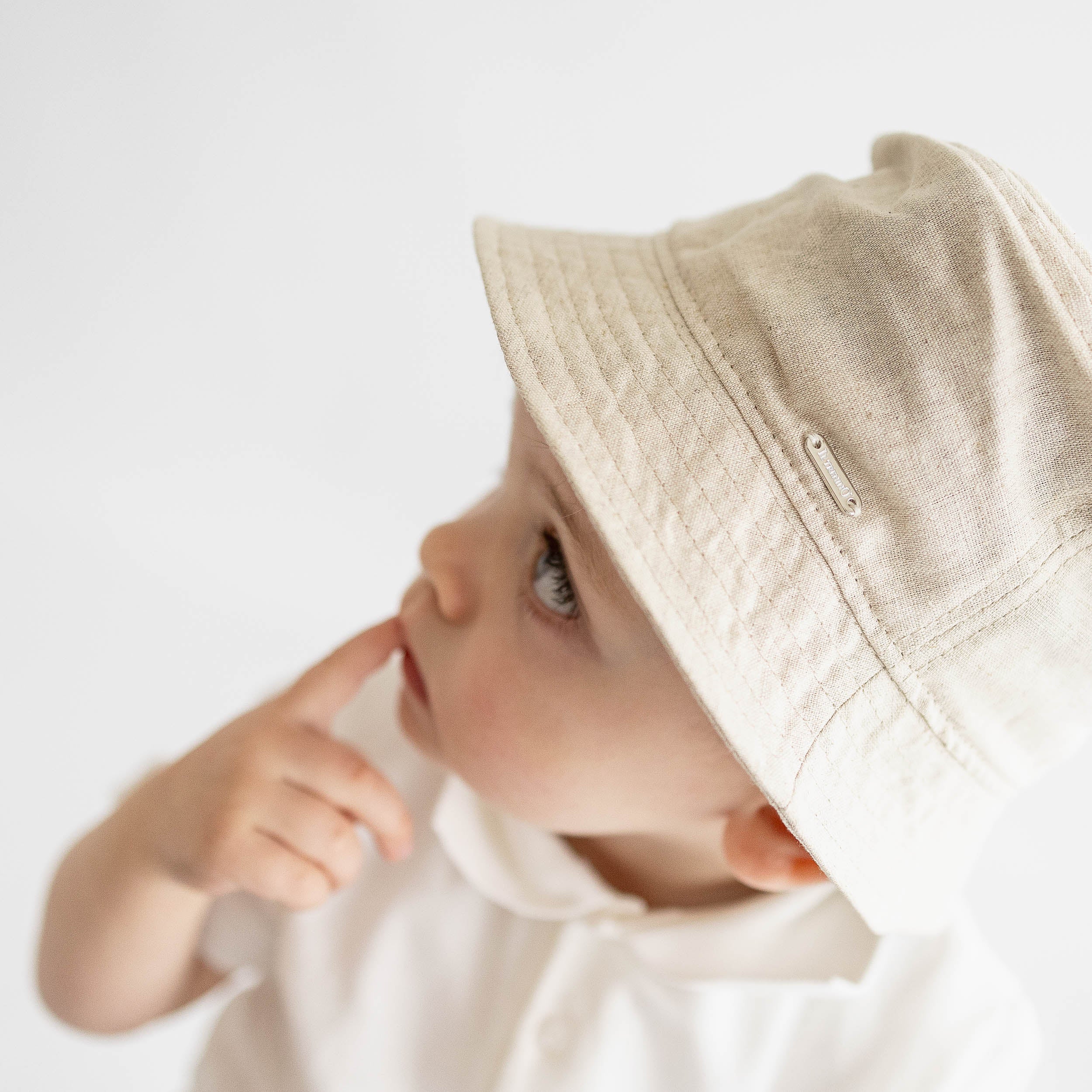 Il Trenino Linnen zomerhoedje beige